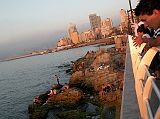 
Swimming Next To The Corniche with Cafe L'Orient, Le Vendome Hotel, Marina Tower and Platinum Tower
